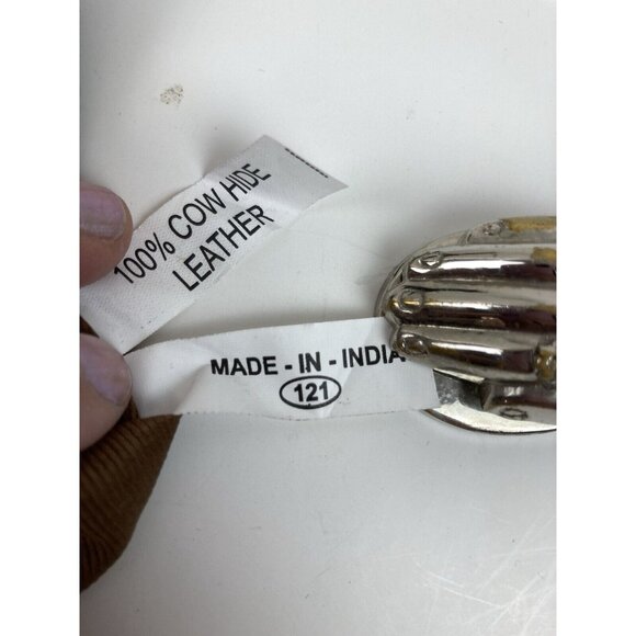 *Great American Leather Works Brown Cow Hide Crossbody Bag Medium Shoulder Purse - Picture 12 of 14